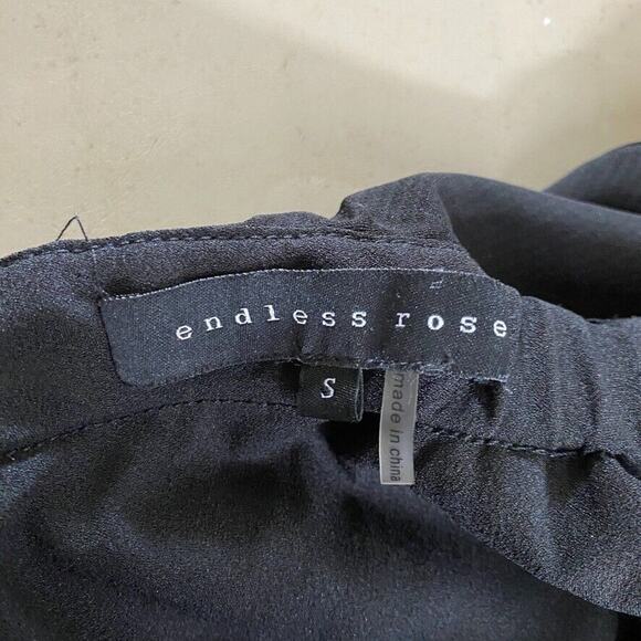 Endless Rose Dress Womens Small Black One Shoulder Ruffled Cut Out Hemline - Picture 2 of 11